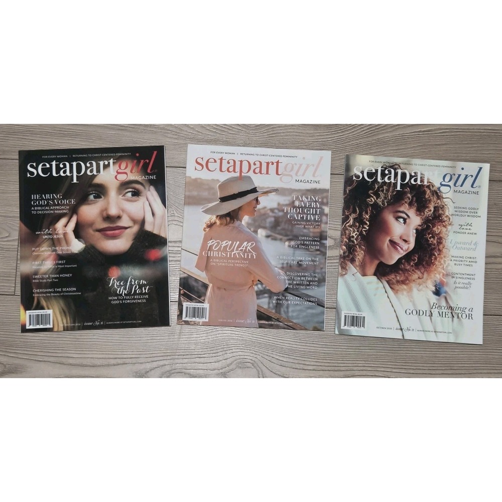 Set Apart Girl Christian Magazine Lot Of 3 Issues Rare Setapartgirl